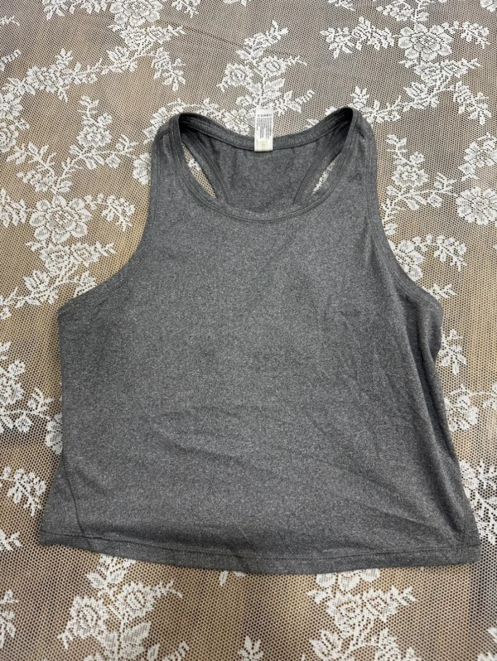 gray workout tank top